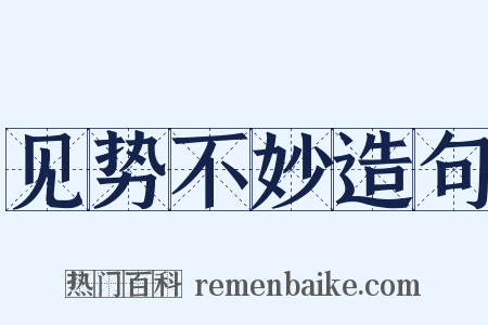 见势不妙造句是什么意思的图片